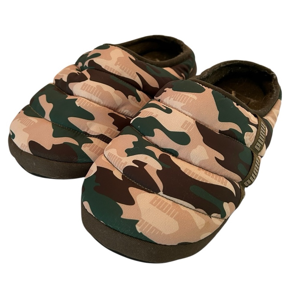 Puma Camo Puff Slip-Ons Puffer Slides Scuff Slippers - 8